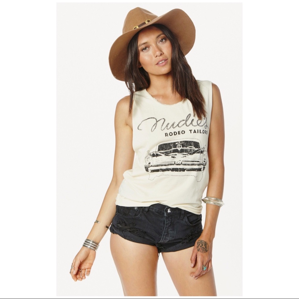 Gray Nudie’s Rodeo Tailor Muscle Tee